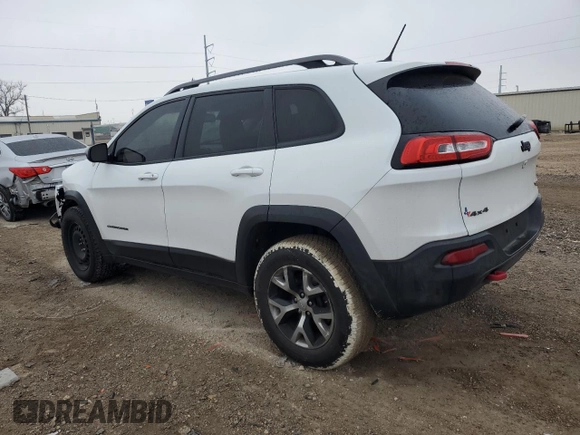 2015 Jeep Cherokee Trailhawk z VIN 1C4PJMBB5FW712933, wystawiony jako Copart lot #45844265 z przebiegiem 90 827 mil mil oraz Szkoda całkowita • Salvage title. Historia ofert i sprzedaży dostępna na DreamBid. Obrazek 2.