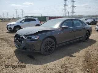2022 Audi A8 with VIN WAULDAF83NN009819, listed as a Copart auction lot 54721555 with 28,866 mi miles and Salvage title. Bid and sale history available at DreamBid. Image 1.