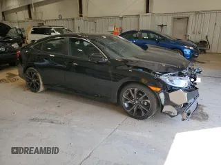 2020 Honda Civic Sedan Sport with VIN 2HGFC2F83LH557058, listed as a Copart auction lot 50556035 with 64,859 mi miles and Salvage Title. Bid and sale history available at carsss.com. Image 4.