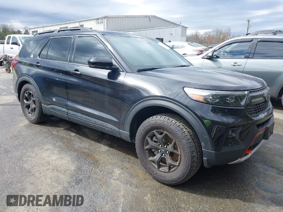2023 Ford Explorer Timberline with VIN 1FMSK8JH4PGC24018, listed as a IAAI auction lot 41808062 with 14,563 mi miles. Bid and sale history available at carsss.com. Image 1.