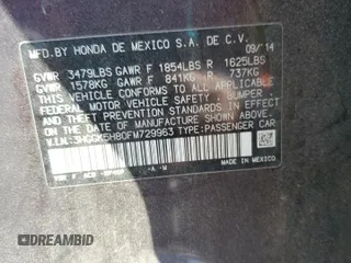 2015 Honda Fit EX-L with VIN 3HGGK5H80FM729963, listed as a Copart auction lot 47272115 with 115,055 mi miles and Salvage Title. Bid and sale history available at carsss.com. Image 15.