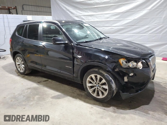 2013 BMW X3 xDrive28i with VIN 5UXWX9C50D0D08990, listed as a Copart auction lot 51432345 with 101,053 mi miles and Salvage Title. Bid and sale history available at DreamBid. Image 4.