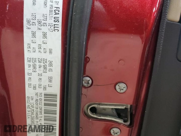 2018 Jeep Cherokee Limited с VIN 1C4PJMDX4JD603053, выставлен на аукционе Copart как лот 54016065 с пробегом 109 520 миль миль и Чистый • Clean title. История ставок и продаж доступна на DreamBid. Изображение 13.