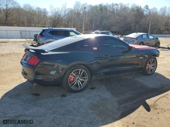 2017 Ford Mustang GT with VIN 1FA6P8CF8H5332387, listed as a Copart auction lot 47852135 with 76,314 mi miles and Salvage Title. Bid and sale history available at carsss.com. Image 3.