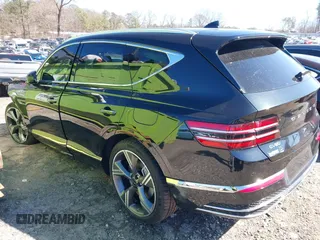 2025 Genesis GV80 z VIN KMUHCESB8SU230772, wystawiony jako IAAI lot #41739606 z przebiegiem 7 515 mil mil oraz . Historia ofert i sprzedaży dostępna na DreamBid. Obrazek 3.