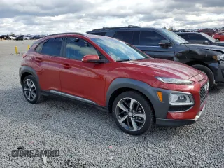 2021 Hyundai Kona Ultimate with VIN KM8K53A53MU630112, listed as a Copart auction lot 50087575 with 19,523 mi miles and Salvage Title. Bid and sale history available at carsss.com. Image 4.