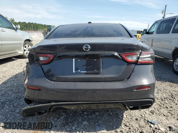 2021 Nissan Maxima Platinum with VIN 1N4AA6FV2MC506186, listed as a Copart auction lot 57723165 with 74,222 mi miles and Salvage title. Bid and sale history available at DreamBid. Image 6.