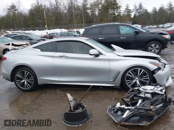 2018 Infiniti Q60 3.0t LUXE with VIN JN1EV7EL4JM391184, listed as a IAAI auction lot 41688193 with 123,925 mi miles. Bid and sale history available at carsss.com. Image 14.