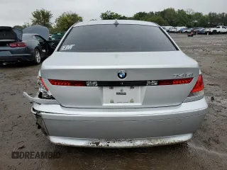 2004 BMW 7 Series 745i with VIN WBAGL634X4DP70421, listed as a Copart auction lot 73309744 with 123,457 mi miles and Salvage Title. Bid and sale history available at carsss.com. Image 6.