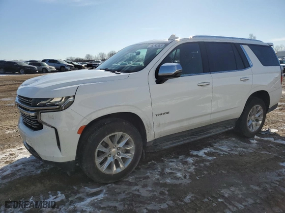 2023 Chevrolet Tahoe Premier with VIN 1GNSKSKD8PR246175, listed as a Copart auction lot 48263865 with 54,988 mi miles and Clean Title. Bid and sale history available at carsss.com. Image 1.