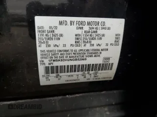 2022 Ford Explorer XLT с VIN 1FMSK8DH2NGB52969, выставлен на аукционе Copart как лот 51423445 с пробегом Не указан миль и Списание • Salvage title. История ставок и продаж доступна на DreamBid. Изображение 15.