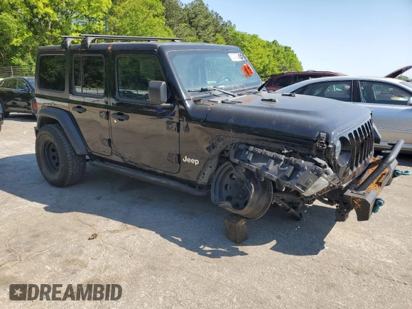 2020 Jeep Wrangler Unlimited Sport S with VIN 1C4HJXDN0LW115231, listed as a Copart auction lot 53436115 with 64,307 mi miles and Salvage title. Bid and sale history available at DreamBid. Image 4.