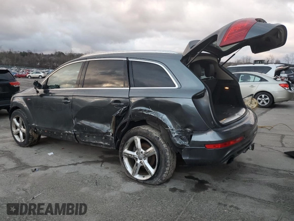 2015 Audi Q7 3.0T S line Prestige with VIN WA1DGAFE3FD002567, listed as a Copart auction lot 85378124 with 126,434 mi miles and Salvage Title. Bid and sale history available at carsss.com. Image 2.
