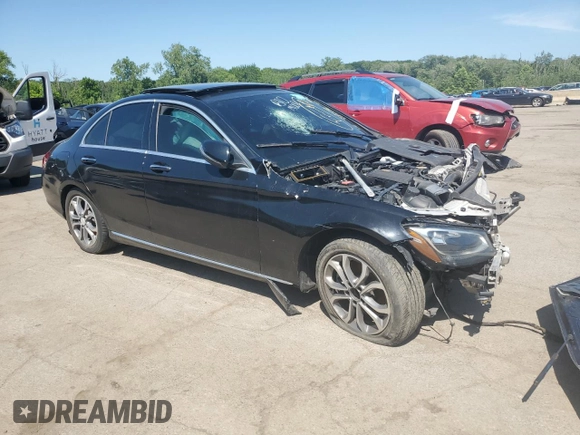 2017 Mercedes-Benz C 300 with VIN 55SWF4JB8HU206081, listed as a Copart auction lot 62146455 with Not provided miles and Clean title. Bid and sale history available at DreamBid. Image 4.