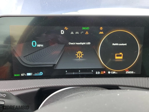 2022 Kia EV6 GT-Line with VIN KNDC4DLC5N5032645, listed as a Copart auction lot 47828765 with 25,658 mi miles and Salvage Title. Bid and sale history available at carsss.com. Image 9.