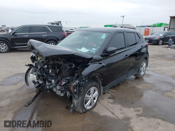 2024 Nissan Kicks S with VIN 3N1CP5BV9RL477611, listed as a IAAI auction lot 41644654 with 21,677 mi miles and . Bid and sale history available at carsss.com. Image 2.