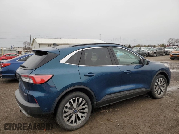 2020 Ford Escape Titanium Hybrid z VIN 1FMCU9DZXLUB95757, wystawiony jako Copart lot #47472845 z przebiegiem 39 622 mil mil oraz Szkoda całkowita • Salvage title. Historia ofert i sprzedaży dostępna na DreamBid. Obrazek 3.