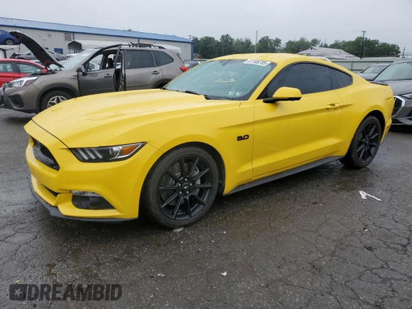 2016 Ford Mustang GT with VIN 1FA6P8CF9G5214847, listed as a Copart auction lot 61108705 with 54,137 mi miles and Salvage title. Bid and sale history available at DreamBid. Image 1.