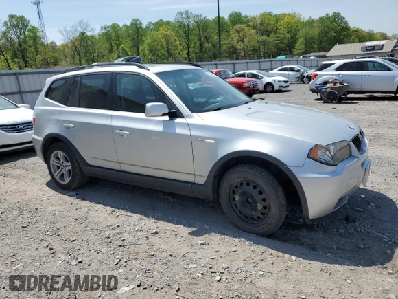 2006 BMW X3 3.0i with VIN WBXPA934X6WG81214, listed as a Copart auction lot 53454085 with 110,599 mi miles and Salvage Title. Bid and sale history available at DreamBid. Image 4.
