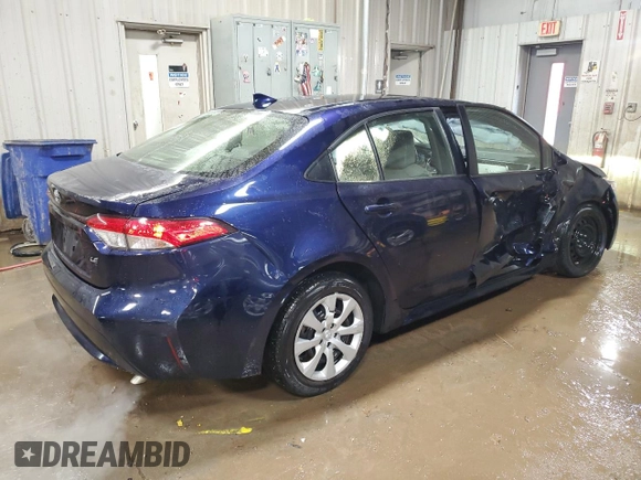 2020 Toyota Corolla LE with VIN JTDEPRAE6LJ065708, listed as a Copart auction lot 51184125 with 18,794 mi miles and Salvage Title. Bid and sale history available at carsss.com. Image 3.