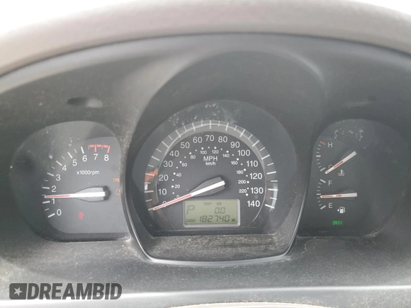 2009 Kia Spectra EX with VIN KNAFE221X95648679, listed as a Copart auction lot 55967485 with 182,740 mi miles and Non Repairable. Bid and sale history available at DreamBid. Image 9.