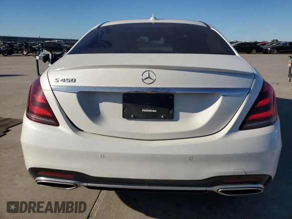 2020 Mercedes-Benz S-Class S 450 with VIN WDDUG6GB7LA503701, listed as a Copart auction lot 80995194 with 35,707 mi miles and Salvage Title. Bid and sale history available at carsss.com. Image 6.