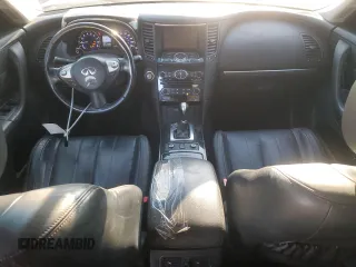 2014 Infiniti QX70 with VIN JN8CS1MU0EM452061, listed as a Copart auction lot 41790215 with 122,408 mi miles and Salvage Title. Bid and sale history available at DreamBid. Image 8.