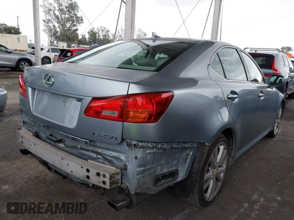 2007 Lexus IS 250 with VIN JTHBK262975039804, listed as a IAAI auction lot 41776505 with 188,005 mi miles and . Bid and sale history available at DreamBid. Image 4.