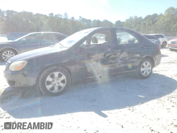 2009 Kia Spectra SX with VIN KNAFE221X95614791, listed as a Copart auction lot 75534254 with 195,288 mi miles and Salvage Title. Bid and sale history available at carsss.com. Image 1.