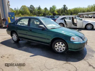 2000 Honda Civic LX with VIN 1HGEJ6677YL027802, listed as a Copart auction lot 52995445 with 221,233 mi miles and Salvage Title. Bid and sale history available at carsss.com. Image 4.