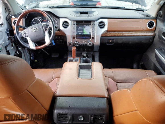 2016 Toyota Tundra 4WD Truck Platinum with VIN 5TFAW5F19GX537967, listed as a Copart auction lot 46597485 with 50,466 mi miles and Salvage Title. Bid and sale history available at carsss.com. Image 8.