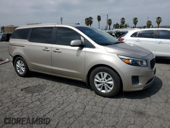 2016 Kia Sedona LX with VIN KNDMB5C10G6216306, listed as a Copart auction lot 50945055 with 73,754 mi miles and Salvage Title. Bid and sale history available at carsss.com. Image 4.