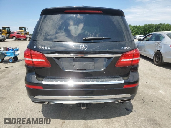 2017 Mercedes-Benz GLS 450 with VIN 4JGDF6EE6HA810516, listed as a Copart auction lot 57375224 with 63,440 mi miles and Salvage Title. Bid and sale history available at DreamBid. Image 6.