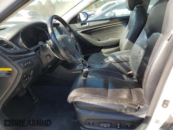 2015 Kia Cadenza Premium with VIN KNALN4D76F5171082, listed as a Copart auction lot 77763144 with 158,430 mi miles and Clean Title. Bid and sale history available at carsss.com. Image 7.