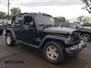 2017 Jeep Wrangler Unlimited Sport with VIN 1C4BJWDG7HL747010, listed as a Copart auction lot 64274405 with 61,602 mi miles and Salvage title. Bid and sale history available at DreamBid. Image 4.
