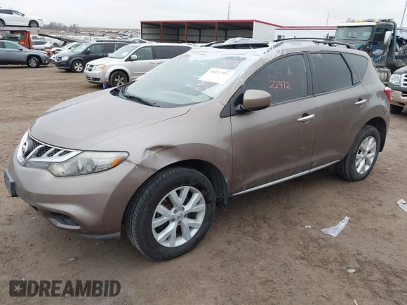 2012 Nissan Murano S with VIN JN8AZ1MU3CW120037, listed as a IAAI auction lot 41161477 with 169,720 mi miles and . Bid and sale history available at DreamBid. Image 2.