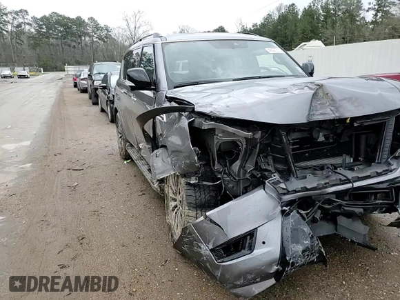 2023 Nissan Armada SL with VIN JN8AY2BA6P9400489, listed as a Copart auction lot 46161095 with 17,542 mi miles and Salvage Title. Bid and sale history available at carsss.com. Image 12.