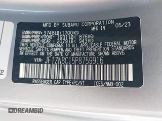 2023 Toyota 86 z VIN JF1ZNBC15P8759916, wystawiony jako IAAI lot #42160271 z przebiegiem 28 360 mil mil oraz . Historia ofert i sprzedaży dostępna na DreamBid. Obrazek 9.