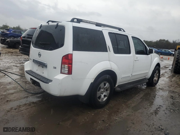 2007 Nissan Pathfinder S with VIN 5N1AR18UX7C614615, listed as a Copart auction lot 44821335 with 205,309 mi miles and Salvage Title. Bid and sale history available at carsss.com. Image 3.