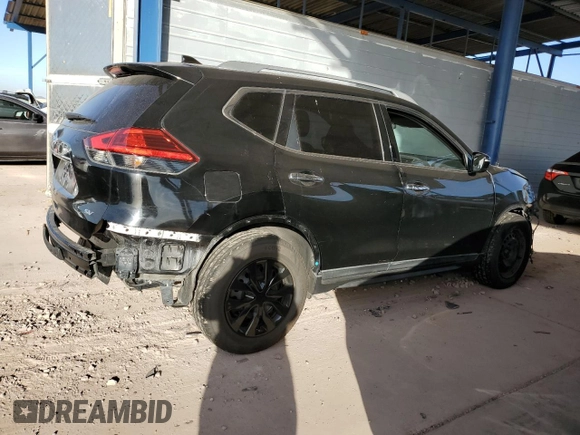 2017 Nissan Rogue SV with VIN KNMAT2MT5HP510648, listed as a Copart auction lot 44515485 with 163,016 mi miles and Salvage title. Bid and sale history available at DreamBid. Image 3.