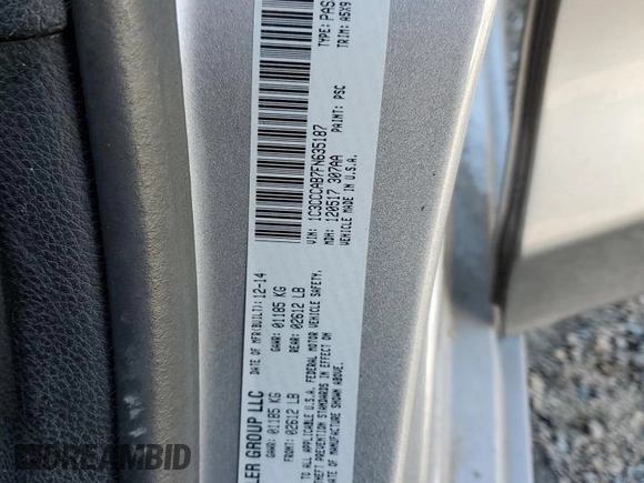 2015 Chrysler 200 Limited z VIN 1C3CCCAB7FN635187, wystawiony jako Copart lot #51993375 z przebiegiem 166 001 mil mil oraz Szkoda całkowita • Salvage title. Historia ofert i sprzedaży dostępna na DreamBid. Obrazek 12.