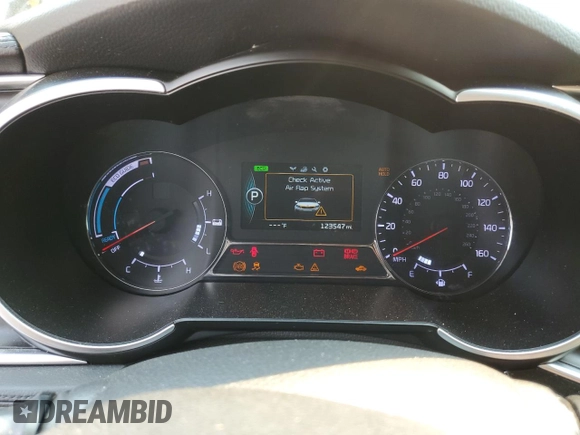 2014 Kia Optima Hybrid EX with VIN KNAGN4AD7E5064844, listed as a Copart auction lot 70834994 with 123,547 mi miles and Salvage Title. Bid and sale history available at carsss.com. Image 9.