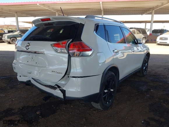 2016 Nissan Rogue S with VIN 5N1AT2MM5GC883358, listed as a IAAI auction lot 41671158 with 106,890 mi miles. Bid and sale history available at carsss.com. Image 4.