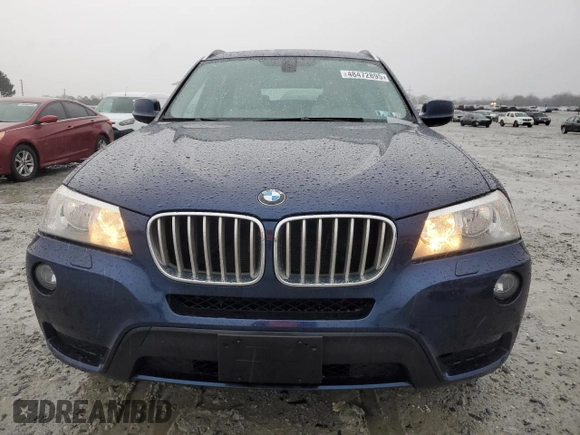 2014 BMW X3 xDrive28i with VIN 5UXWX9C50E0D34295, listed as a Copart auction lot 48472895 with 63,802 mi miles and Salvage Title. Bid and sale history available at DreamBid. Image 5.