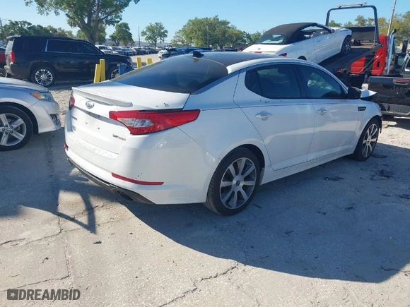 2012 Kia Optima SX with VIN 5XXGR4A6XCG017695, listed as a IAAI auction lot 41837506 with 210,845 mi miles. Bid and sale history available at carsss.com. Image 4.