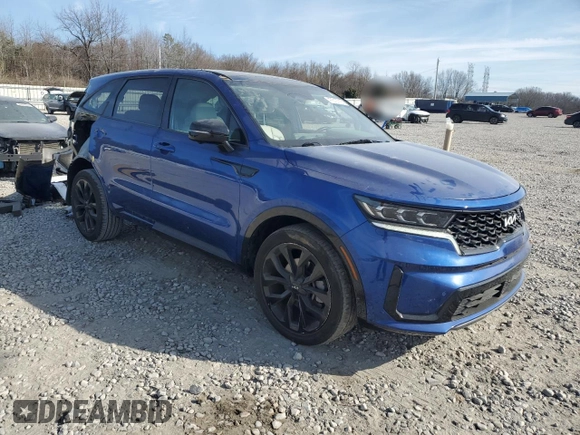 2022 Kia Sorento SX Prestige with VIN 5XYRK4LFXNG104098, listed as a Copart auction lot 47612715 with 26,017 mi miles and Salvage title. Bid and sale history available at DreamBid. Image 4.