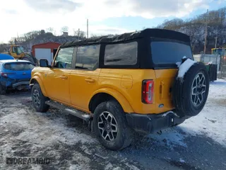 2022 Ford Bronco with VIN 1FMDE5BH3NLB86007, listed as a IAAI auction lot 41415866 with 20,822 mi miles. Bid and sale history available at carsss.com. Image 3.