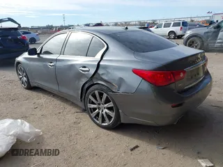 2014 Infiniti Q50 Premium with VIN JN1BV7AR1EM701665, listed as a IAAI auction lot 41276373 with 113,820 mi miles. Bid and sale history available at carsss.com. Image 3.