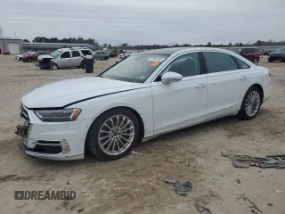 2021 Audi A8 with VIN WAU8DAF82MN021237, listed as a Copart auction lot 87891985 with 21,867 mi miles and Salvage Title. Bid and sale history available at carsss.com. Image 1.