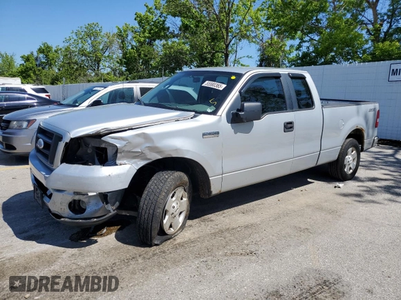 2007 Ford F-150 STX with VIN 1FTRX12W87FB51282, listed as a Copart auction lot 55580365 with 213,923 mi miles and Salvage title. Bid and sale history available at DreamBid. Image 1.